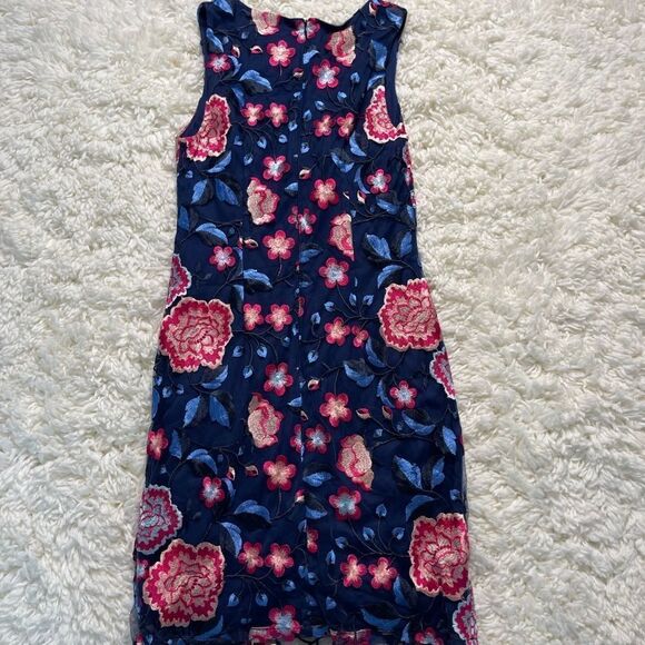 Aidan by Aidan Mattox Sleeveless Embroidered Floral Sheath Dress - Picture 7 of 7